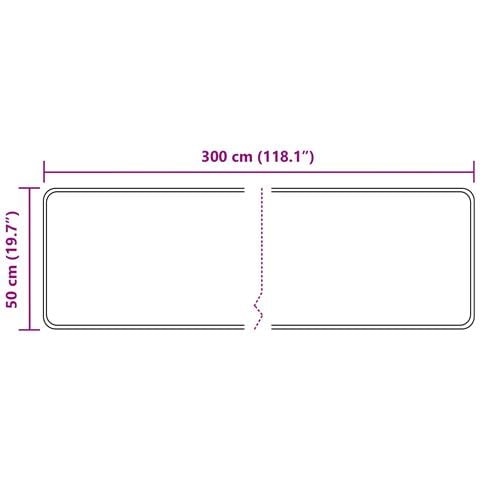 Runner Tappeto MARSA Nero 50 x 300 cm Poliestere e PVC - Foto 7