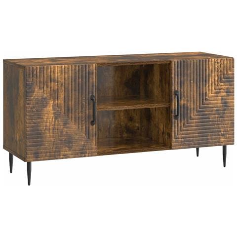 Mobile TV Rovere Fumo 102 x 34,5 x 50 cm Legno ingegnerizzato - Foto 1