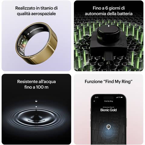 Ring AIR - Monitor del sonno e dell'attività fisica, anello intelligente per uomo e donna, nessuna spesa per l'app per le funzioni standard, durata della batteria fino a 6 giorni (taglia 6) - Foto 9