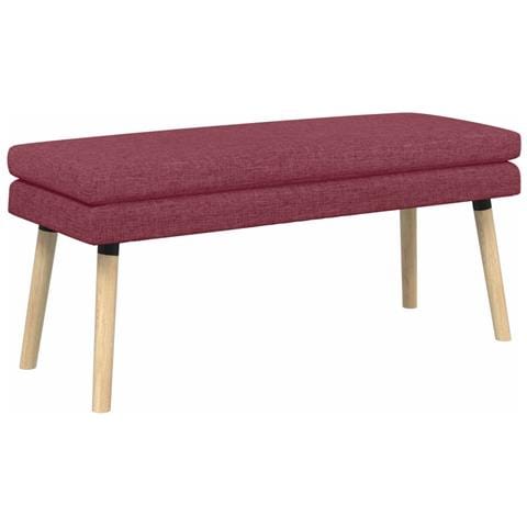 Panchina a doppio strato Rosso Vino 110 x 40 x 47 cm Tessuto - Foto 1