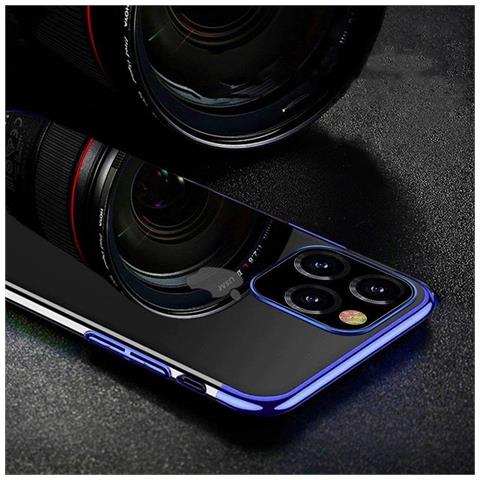 Custodia In Tpu Gelido Trasparente Con Telaio Metallico, Per Xiaomi Redmi Note 11s / Note 11 Blu. - Foto 2