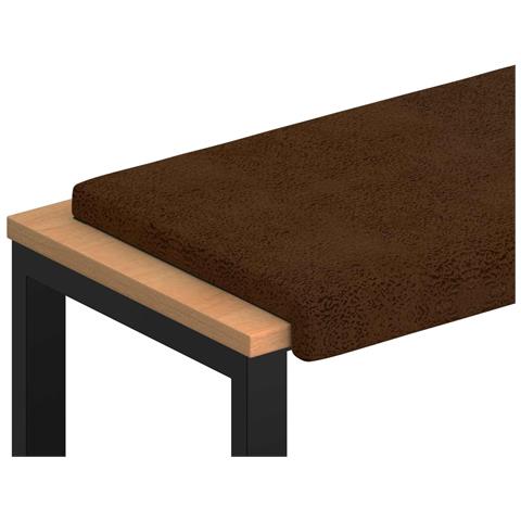 Cuscino per panchina Tessuto scamosciato sintetico Marrone - Foto 1