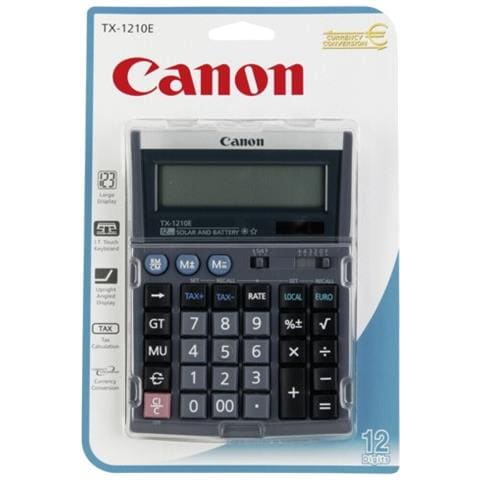 TX-1210E 12-digit desktop display calculator Scrivania Calcolatrice finanziaria Nero - Foto 1