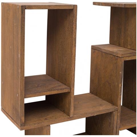 Mobiletto Scaffale Legno Marrone Stile Moderno Salotto Ufficio - Foto 3