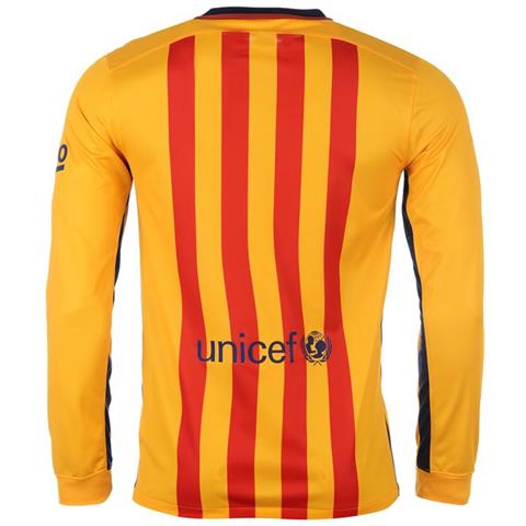 2015-2016 Barcelona Away Long Sleeve Shirt - Small 34-36 inch Chest (88/96cm) - Foto 2