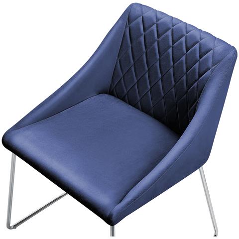 Set Di 2 Sedie Da Pranzo In Velluto Blu Navy Arcata - Foto 25