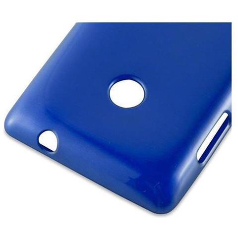 Custodia Compatibile Con Nokia Lumia 525 In Blu - Coperchio Protettivo In Silicone Tpu Flessibile Con Design Spazzolato - Foto 7