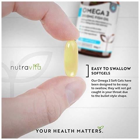 Omega 3 Puro Olio Di Pesce 2000mg - 660mg Epa E Dha 440mg Per Dose Giornaliero - 240 Softgel Capsule - 4 Mesi Di Fornitura - Per Il Mantenimento Della Normale Funzione Del Cuore E Del Cervello - Made In Uk Da - Foto 2