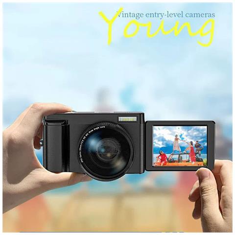 Fotocamera Digitale Da 48 Mp, Hd 1080p, Zoom 16x, Schermo Ribaltabile Nero - Foto 38