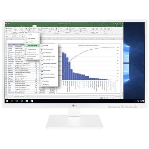 Monitor 23.8" IPS 24BK550Y-W 1920 x 1080 Pixel Full HD Tempo di Risposta 5ms Bianco - Foto 1