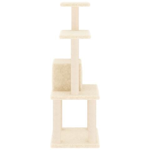 Albero Per Gatti Con Tiragraffi In Sisal Crema 105 Cm - Foto 5