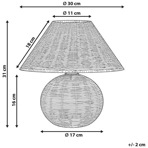 Lampada Da Tavolo Cinder Rattan Naturale - Foto 12