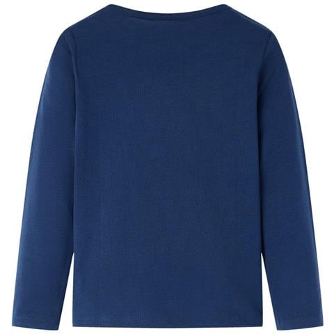 Maglietta Da Bambina Maniche Lunghe Blu Marino 140 - Foto 2