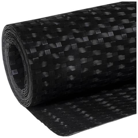 Paravento Da Balcone Nero 600x100 Cm In Polyrattan - Foto 6