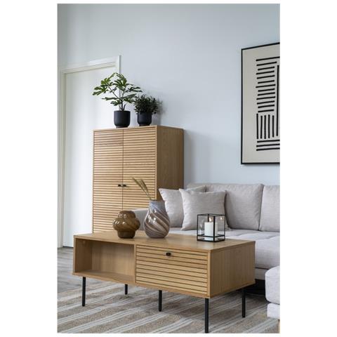 Tavolino Kyoto - Marrone - Metallo - 100x50x45 Cm - Foto 2