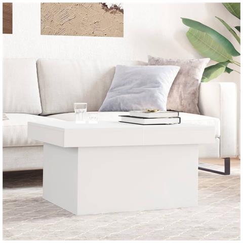 Tavolino Da Salotto Bianco 100x55x40 Cm In Legno Multistrato - Foto 1