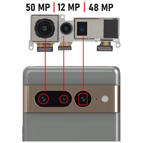 Fotocamera Posteriore Per Google Pixel 7 Pro 50mp + 12mp + 48mp - Foto 4