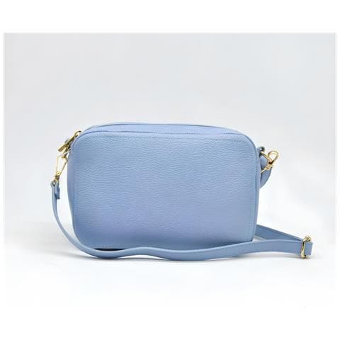 Borsa A Tracolla Roma - Blu - Pelle Di Vitello Dollaro - 24x9x15 Cm - Foto 1