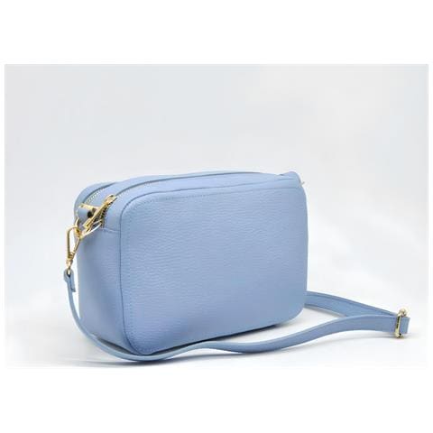 Borsa A Tracolla Roma - Blu - Pelle Di Vitello Dollaro - 24x9x15 Cm - Foto 2