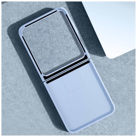 Cover Originale Galaxy Z Flip6 Con Anello Silicone Sottile, Celeste - Foto 5