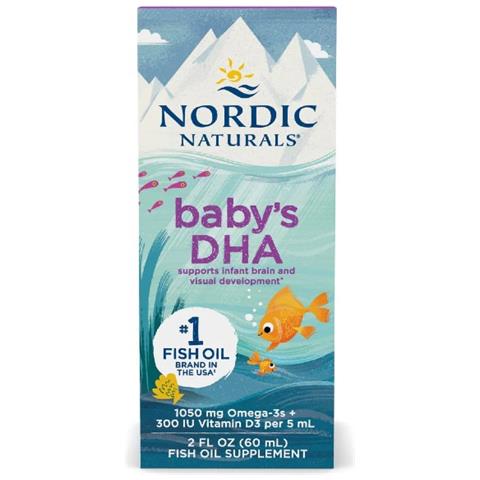 Baby's Dha Con Vitamina D3 2 Fl Oz (60 Ml) Nordic Naturals - Foto 1