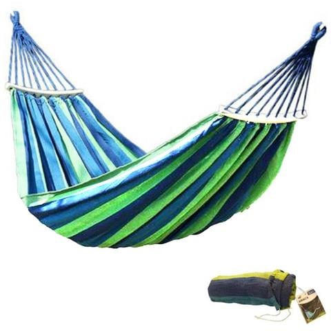 Amaca Da Giardino In Legno Singola Colorata Sacca Cotone Campeggio Tenda Tessuto - Foto 2