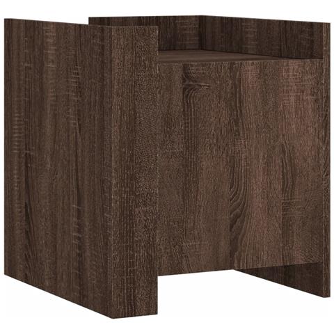 Comodino Rovere Marrone 45x50x50 Cm In Truciolato - Foto 2