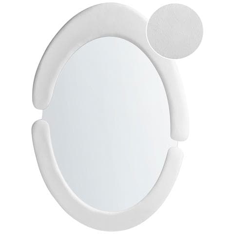 Specchio Massay 53 Cm 90 Cm Velluto Bianco - Foto 2