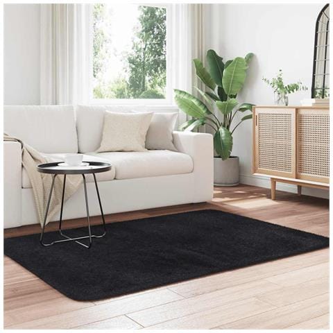 Tappeto Shaggy a Pelo Lungo NAVARRA Nero 120x170 cm poliestere - Foto 2