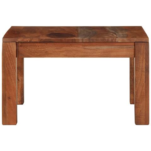 Tavolino Da Caffè 60x60x35 Cm In Legno Massello Di Acacia - Foto 3