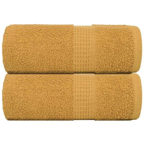 Asciugamani Ospiti 2 Pz Oro 30x50 Cm 360 G/m 100% Cotone - Foto 1