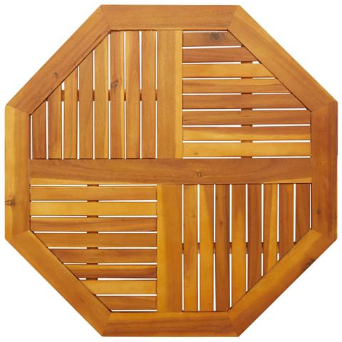 Piano Per Tavolo 90x90x2,2 Cm Ottagonale Legno Massello Acacia - Foto 1