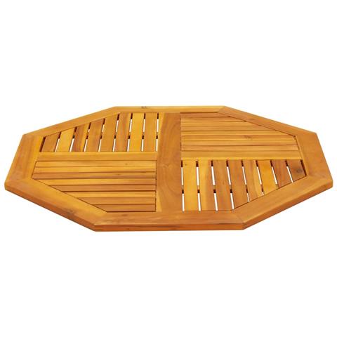 Piano Per Tavolo 90x90x2,2 Cm Ottagonale Legno Massello Acacia - Foto 3