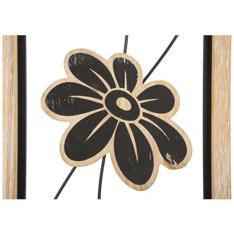 Decorazione In Metallo 3d Fiori 47 - Marrone - Metallo - 26x2,5x60 Cm - Foto 2