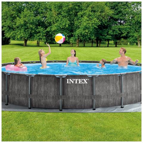 Piscina Fuori Terra - In Giro - 549x549x122 Cm - Grigio - Include Accessori Coordinati Cb42 - Foto 2