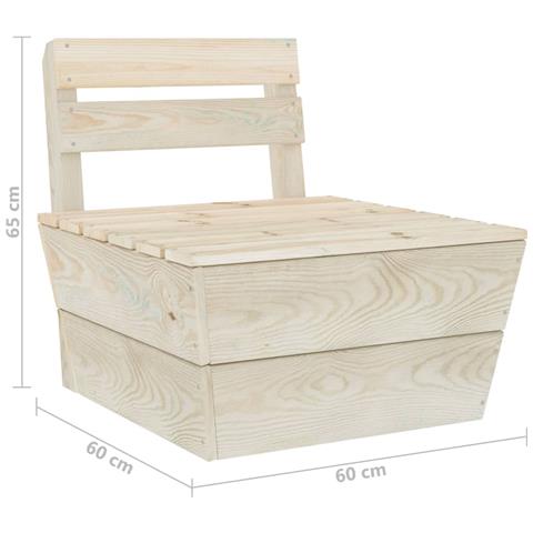 Lusso Casadino -  Divano Centrale Componibile Su Pallet Legno Di Abete Impregnato - Foto 6