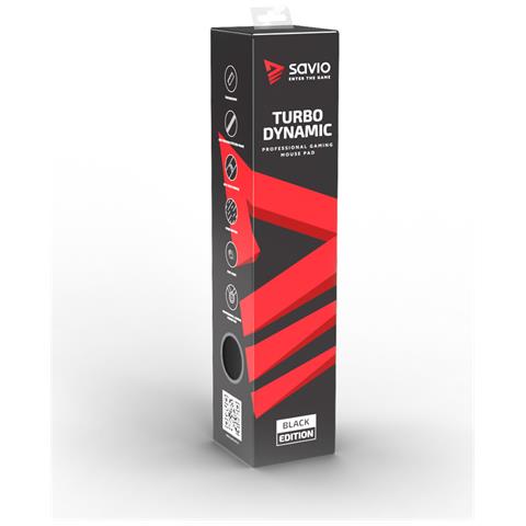 Black Edition Turbo Dynamic XL 90x40 Gaming mouse pad Tappetino per mouse per gioco da computer Nero - Foto 4