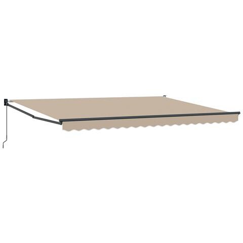 Tenda Manuale Retrattile Beige 450x300 cm, Tessuto di Ricambio per Tenda  per Telaio 4.5x3 m Beige - Foto 1