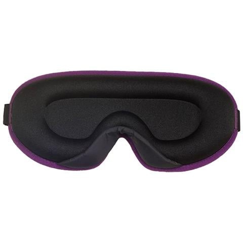 Mascherina Per Dormire 3d In Seta Ghiaccio E Lycra: Fresca, Traspirante E Con Memoria Di Forma Purple - Foto 2