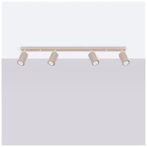 Lampada Da Soffitto Karbon 3p Taupe Sl. 1765 - Minimalist Lampada A Soffitto Talpa 16.5x81x6.5 Cm - Foto 2