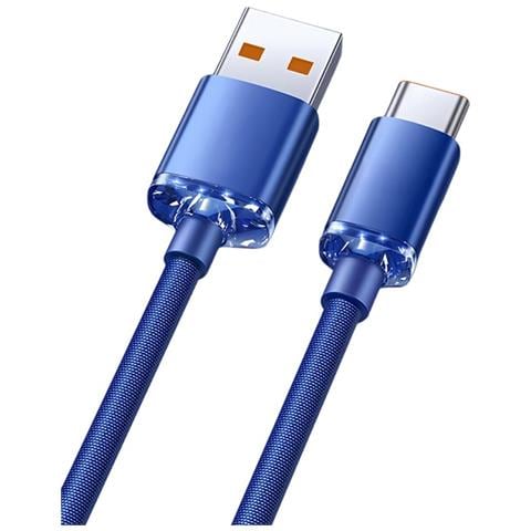 Doppio Cavo Usb Type-c A Ricarica Rapida 120w Con Spegnimento Automatico, 6a, 480mbps, Compatibile Con Huawei, Samsung, Apple, Garmin Blue 1,5 Milioni - Foto 1