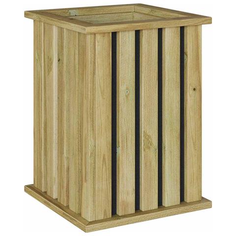 Fioriera Marrone 33 x 33 x 45 cm Legno di pino impregnato - Foto 1