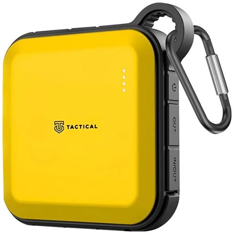 Powerbank 10050mah Con Lampada Integrata Antiurto E Impermeabile Usb E Usb-c, Giallo - Foto 1