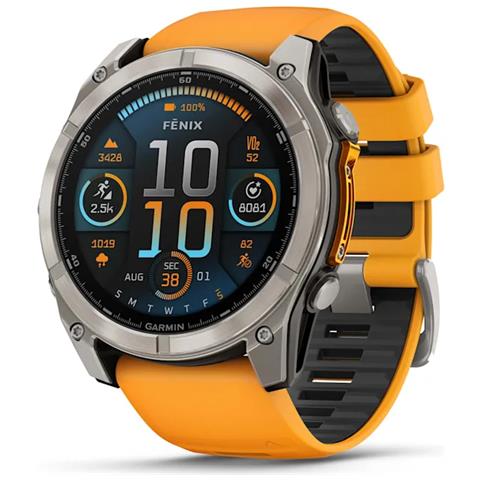 Fenix 8 3,56 cm (1.4") AMOLED 51 mm Digitale 454 x 454 Pixel Touch screen Titanio Wi-Fi GPS (satellitare) - Foto 1