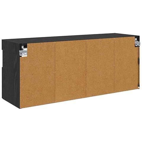 Mobile TV da parete Rovere Nero 100 x 30 x 40 cm - Foto 9