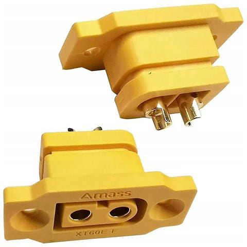 Connettore Femmina Xt60e-f - Alta Qualità E Durata | 30a Continuo, 60a Picco | Montaggio Pannello, Nylon /pa, Contatti Dorati - Foto 1