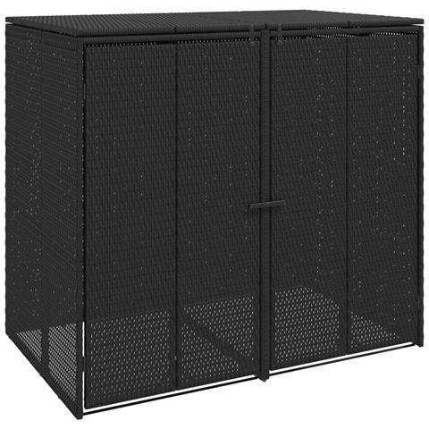 Cassa per Spazzatura 2 pcs Nero 65 x 80 x 115 cm Polietilene - Foto 1