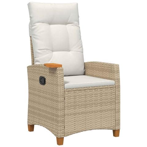 Poltrona reclinabile con tavolino 62 x 64 x 112 cm polyrattan - Foto 1