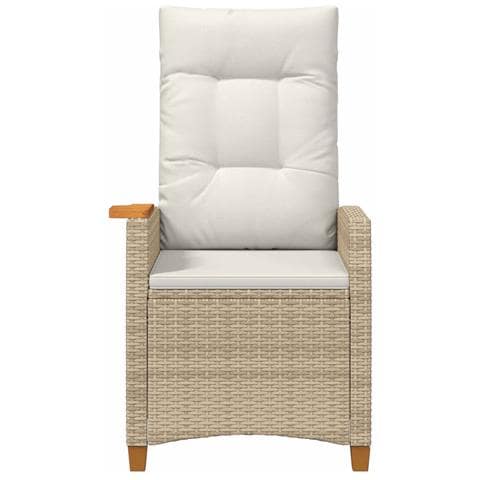 Poltrona reclinabile con tavolino 62 x 64 x 112 cm polyrattan - Foto 2