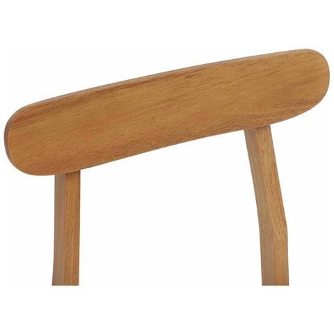 Sedia da pranzo 2 pcs Naturale e chiaro Legno di gomma solido - Foto 9